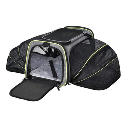 Pet Travel Haven: Expandable And Reflective Cat Carrier For Safe And Comfortable Journeys
