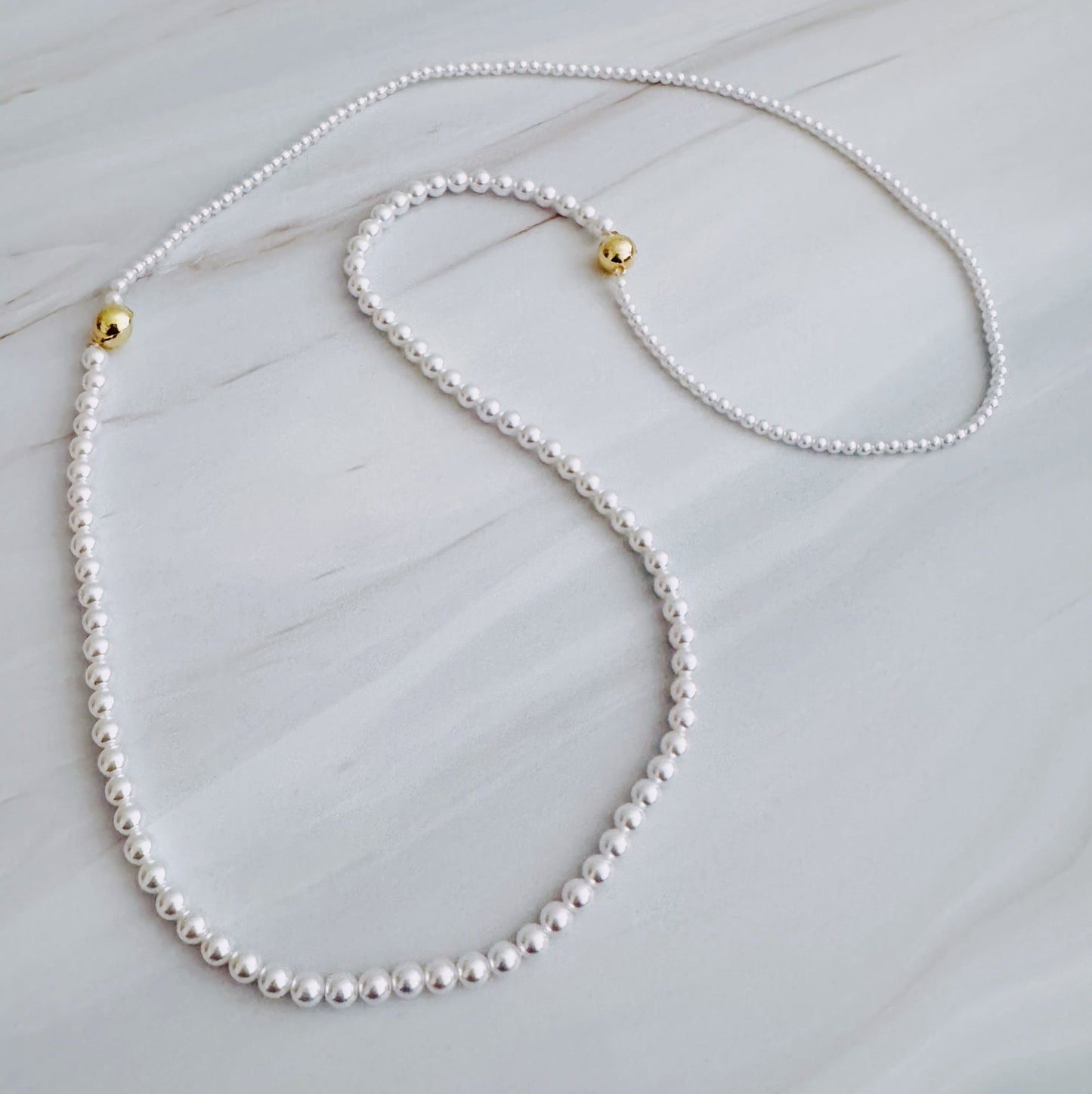 Endless Style Magnetic Pearl Necklace Duo