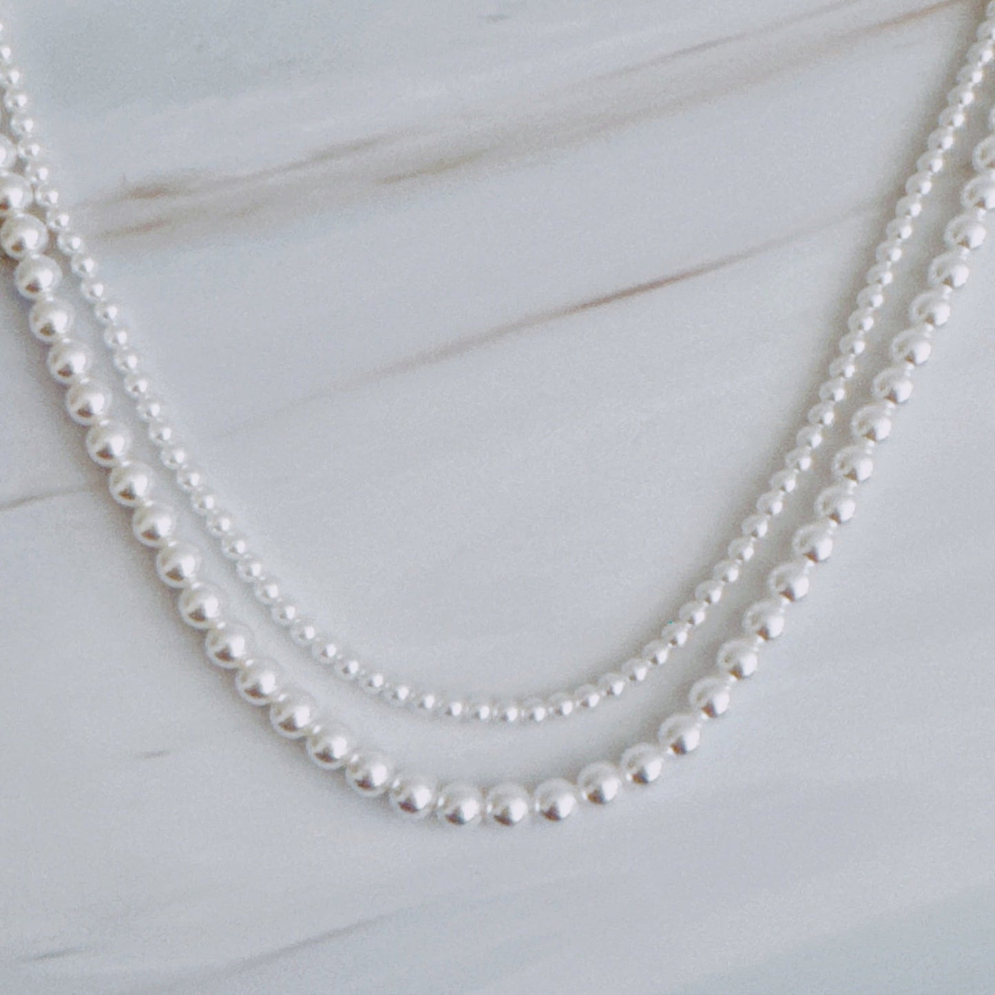 Endless Style Magnetic Pearl Necklace Duo