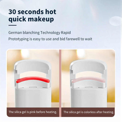 NNEDSZ Pink Electric Heated Eyelash Curler, Portable Rechargeable Lash Curler, Long-Lasting Eyelash Curling Tool